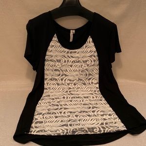 Belah & Codey Black/ Cream Lace over stripes.Size XL